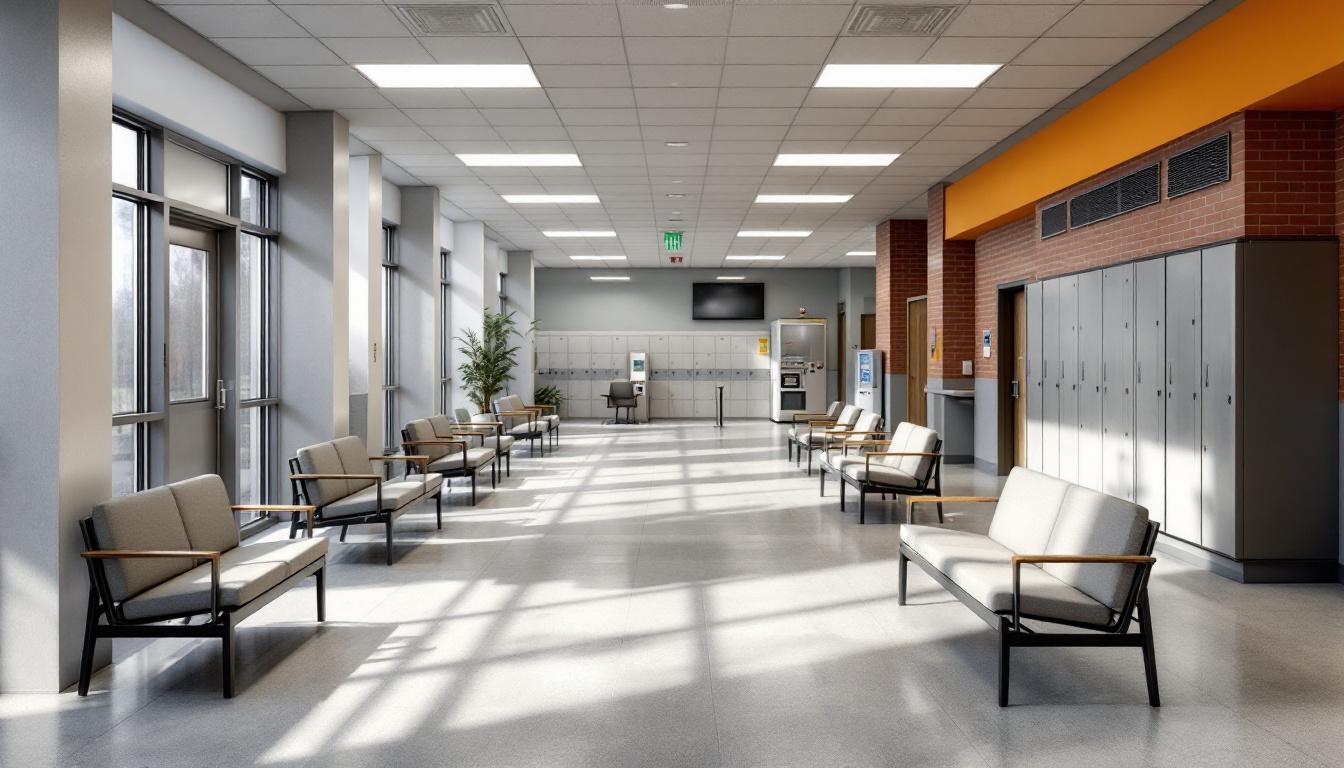 Visitation facilities and waiting area at Mark H. Luttrell Correctional Center