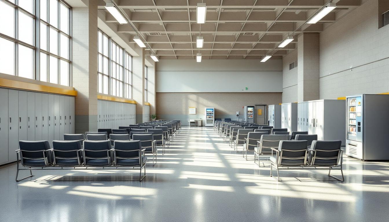Visitation facilities and waiting area at FCI Terre Haute
