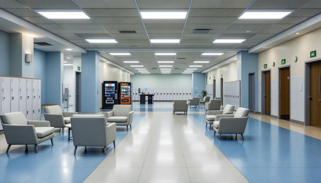 Visitation facilities and waiting area at Montgomery County Jail