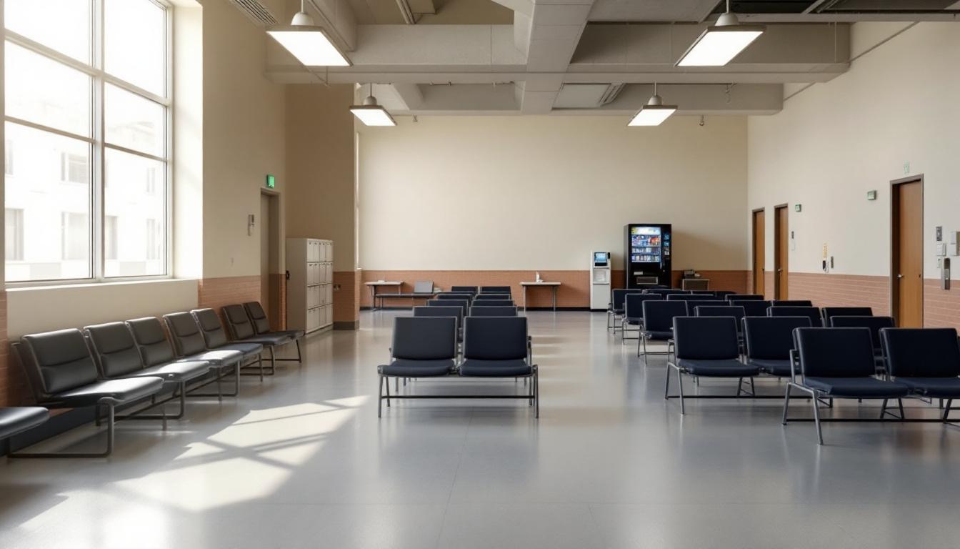 Visitation area at Hardin County Correctional Center