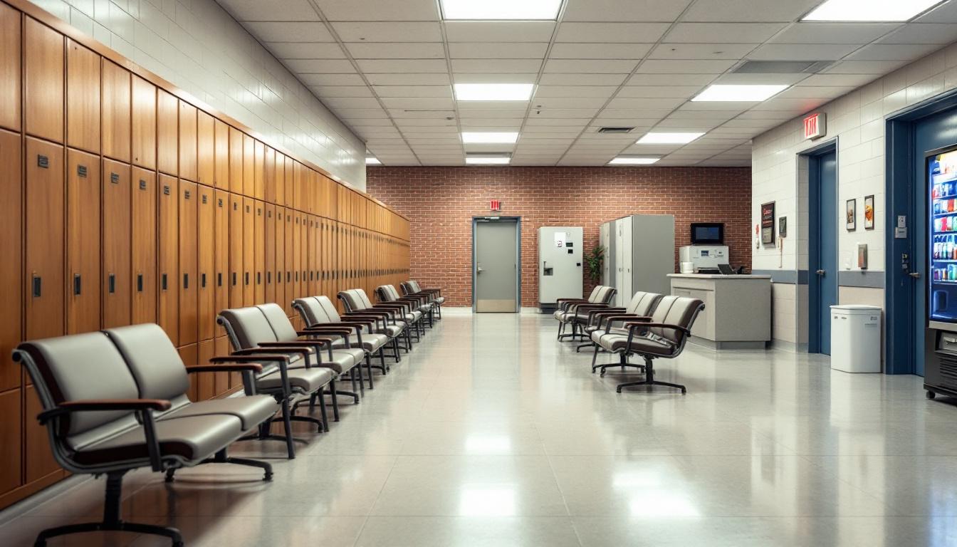 Visitation facilities and waiting area at Scott County Justice Center