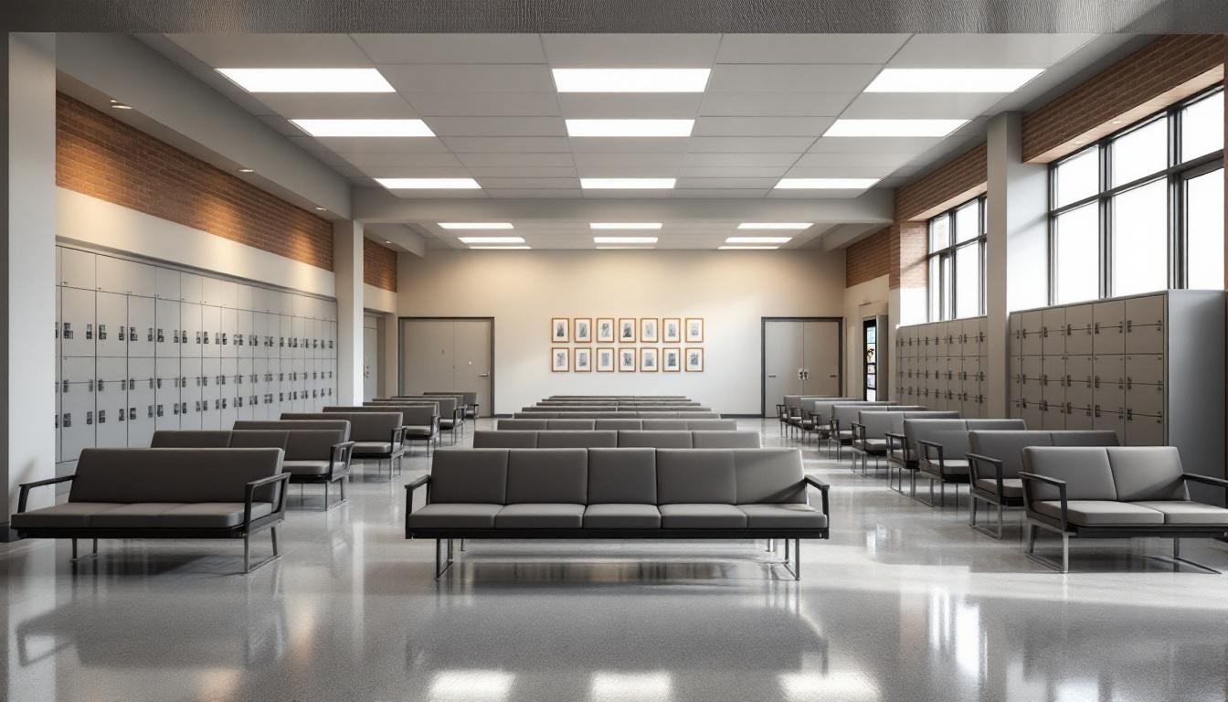 Visitation facilities and waiting area at Community Corrections