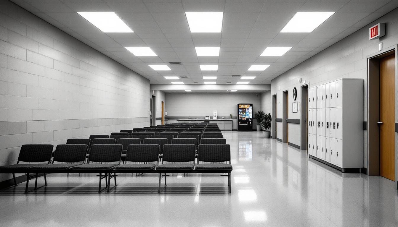 Visitation area at Wayne County Detention Center