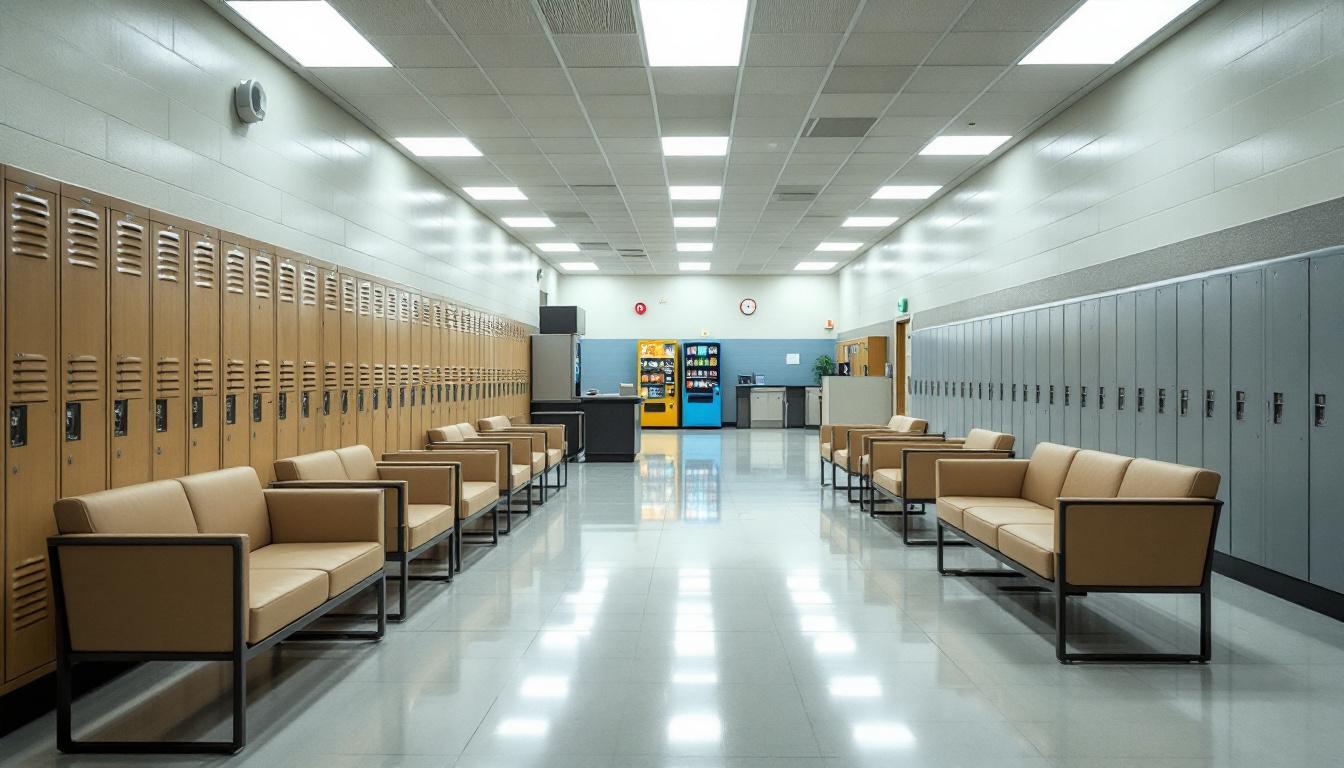 Visitation facilities and waiting area at Lee Adjustment Center