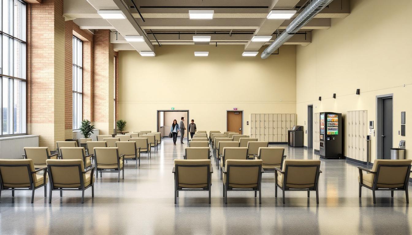 Visitation area at Louisville Metro Department of Corrections