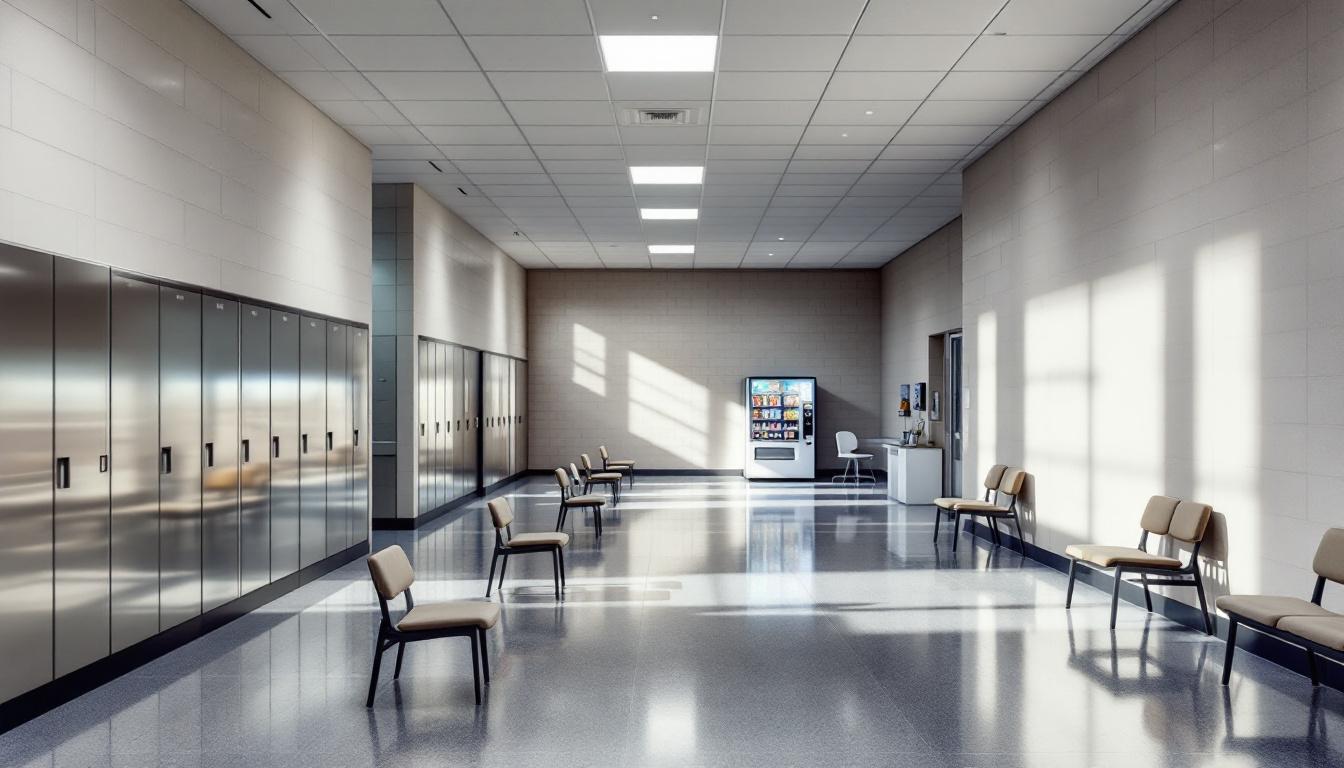 Visitation facilities and waiting area at Grayson County Detention Center: Female Facility