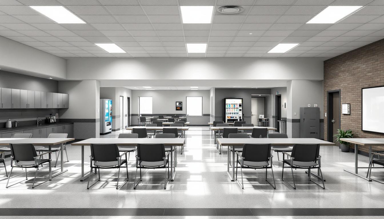 Visitation facilities and waiting area at United States Penitentiary Big Sandy