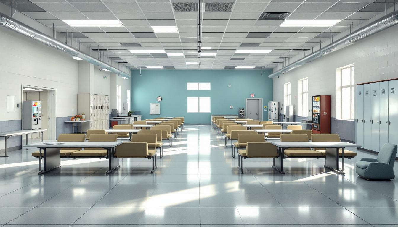 Visitation facilities and waiting area at Hopkins County Jail