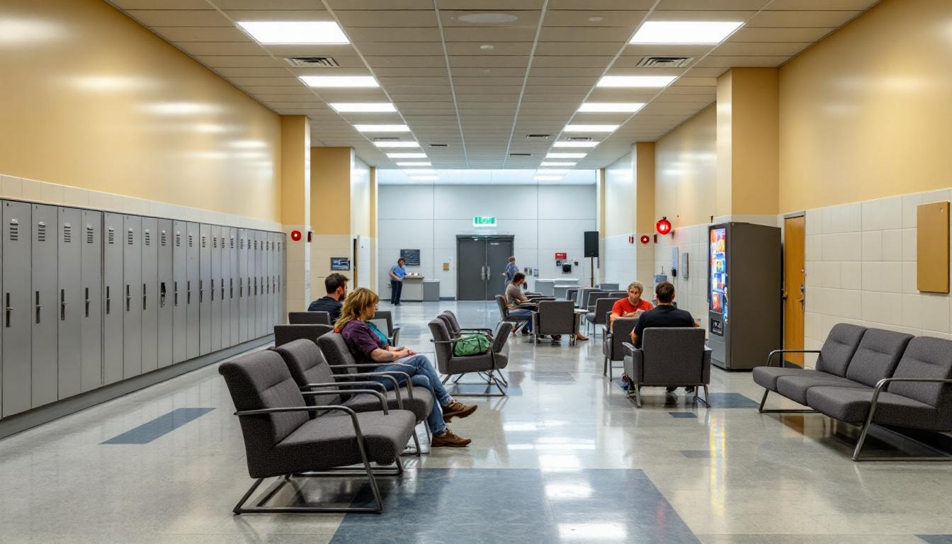 Visitation area at Lincoln County Regional Jail