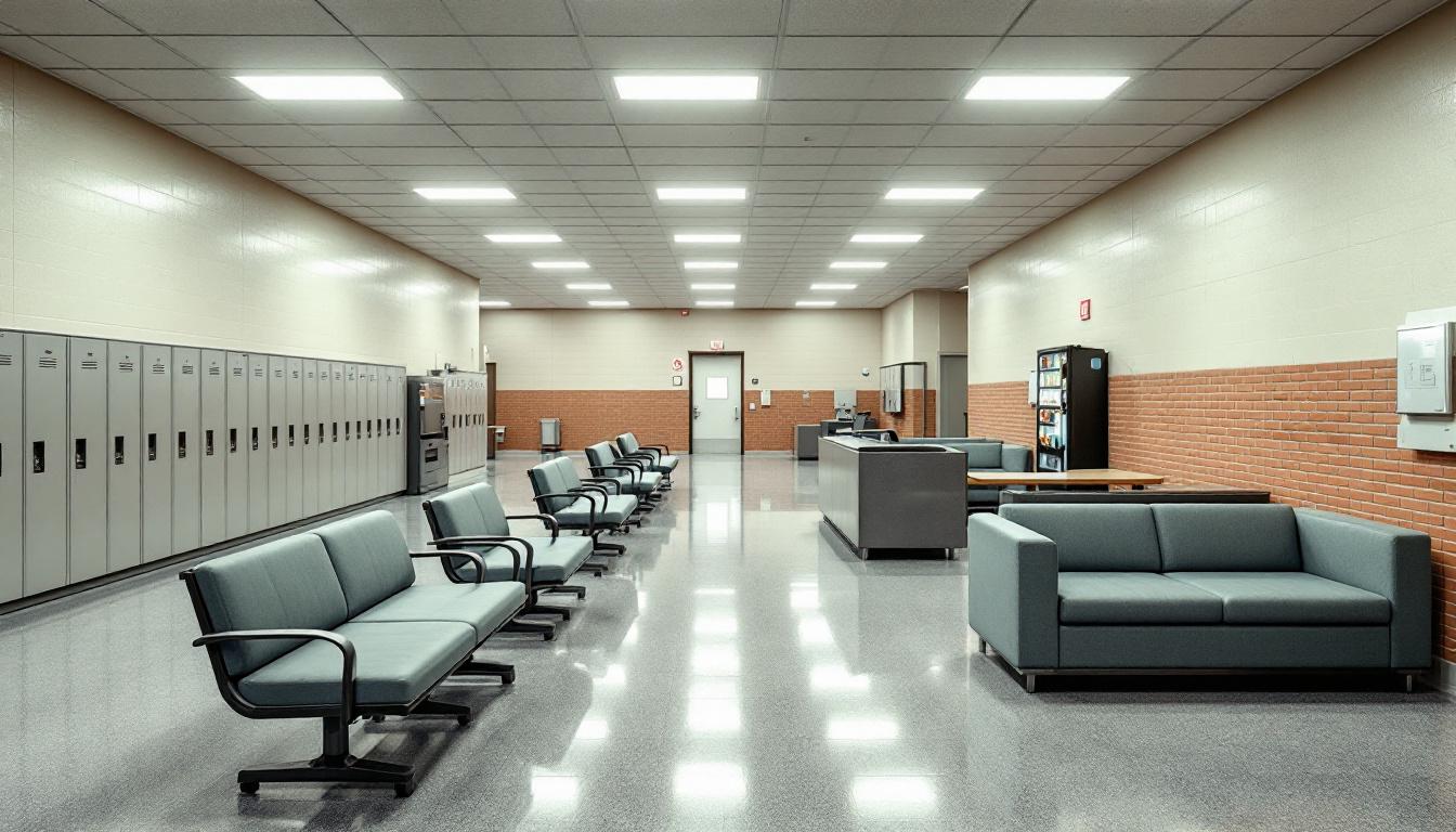 Visitation facilities and waiting area at Knox County Detention Center