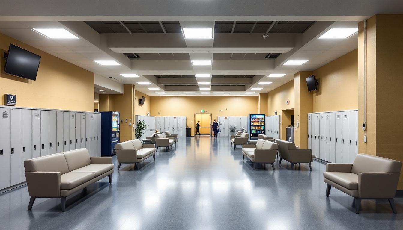 Visitation facilities and waiting area at Clark County Detention Center