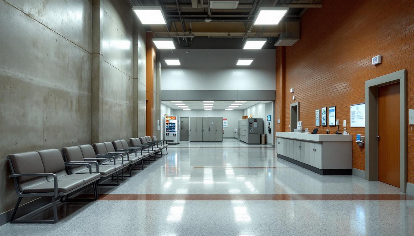 Visitation facilities and waiting area at FMC Lexington