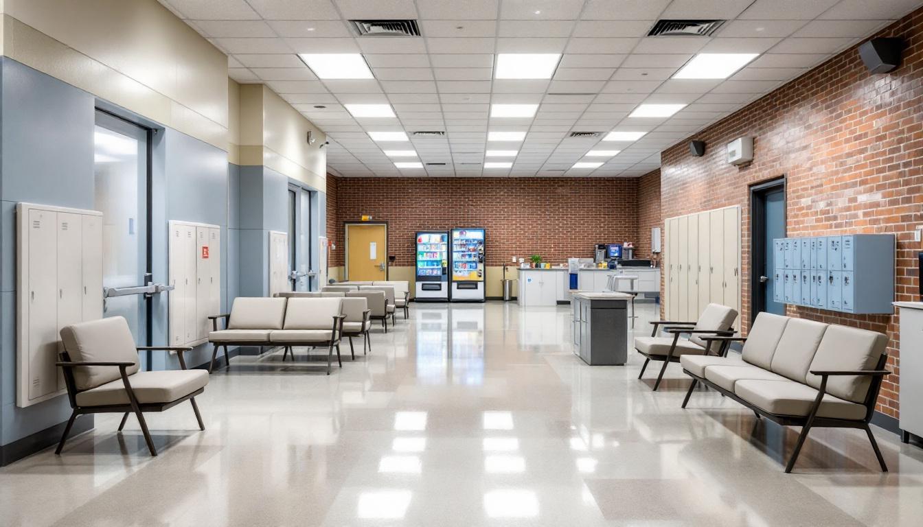 Visitation facilities and waiting area at Eastern Kentucky Correctional Complex