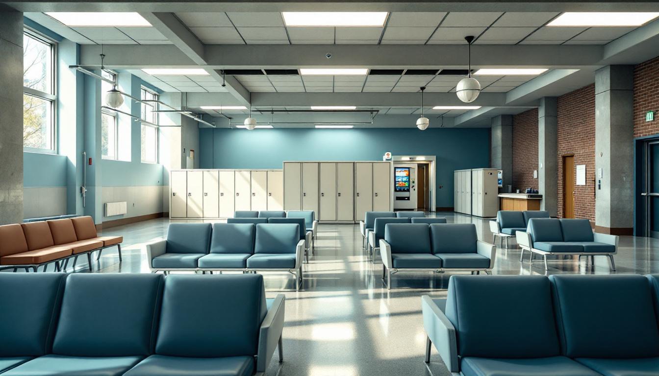 Visitation facilities and waiting area at Luther Luckett Correctional Complex