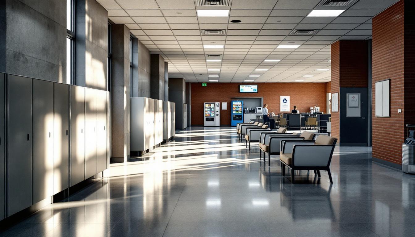 Visitation facilities and waiting area at Green River Correctional Complex