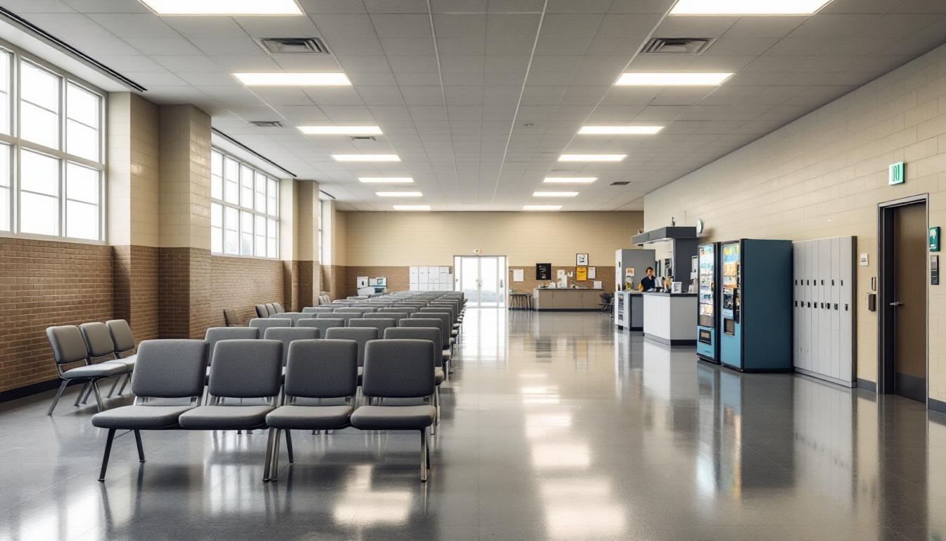 Visitation area at Big Sandy Regional Detention Center