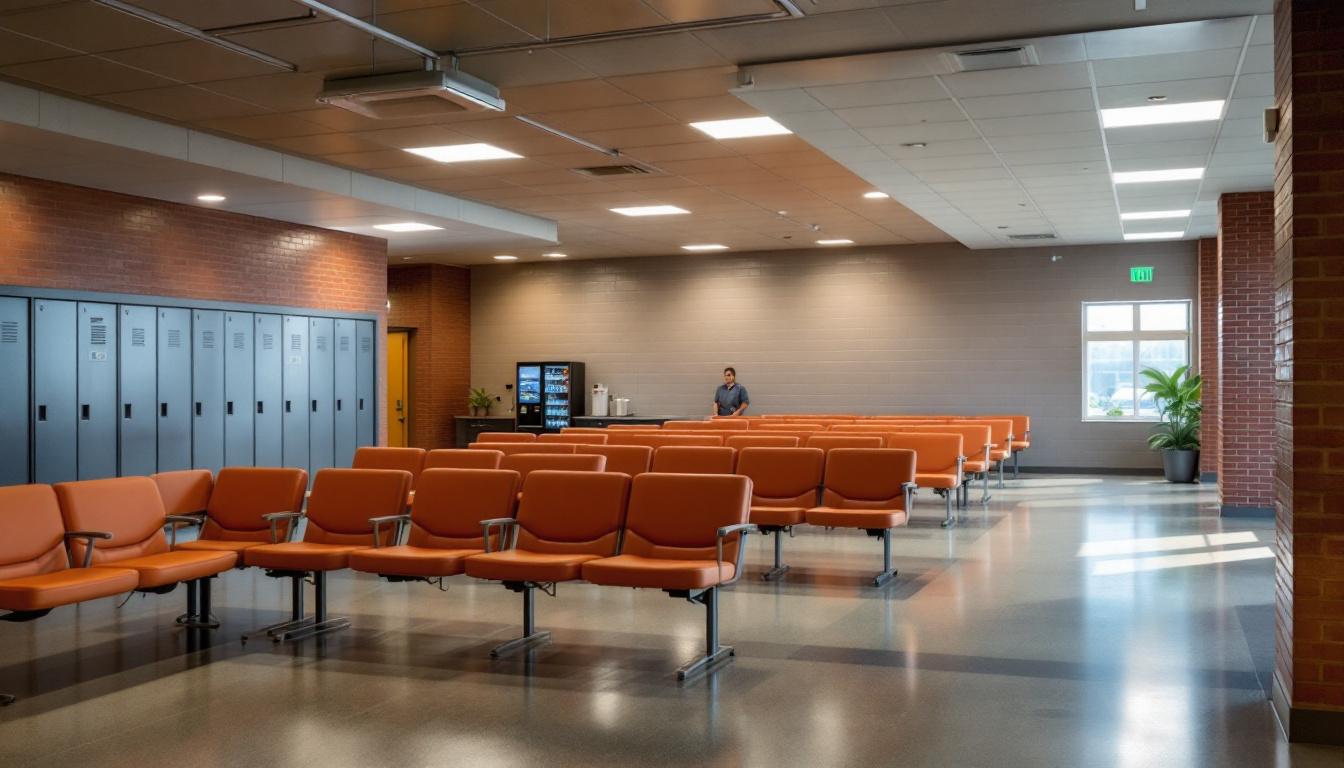 Visitation area at Henderson County Detention Center