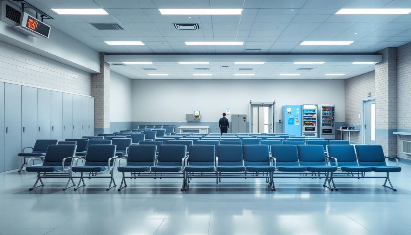 Visitation facilities and waiting area at Nelson County Jail