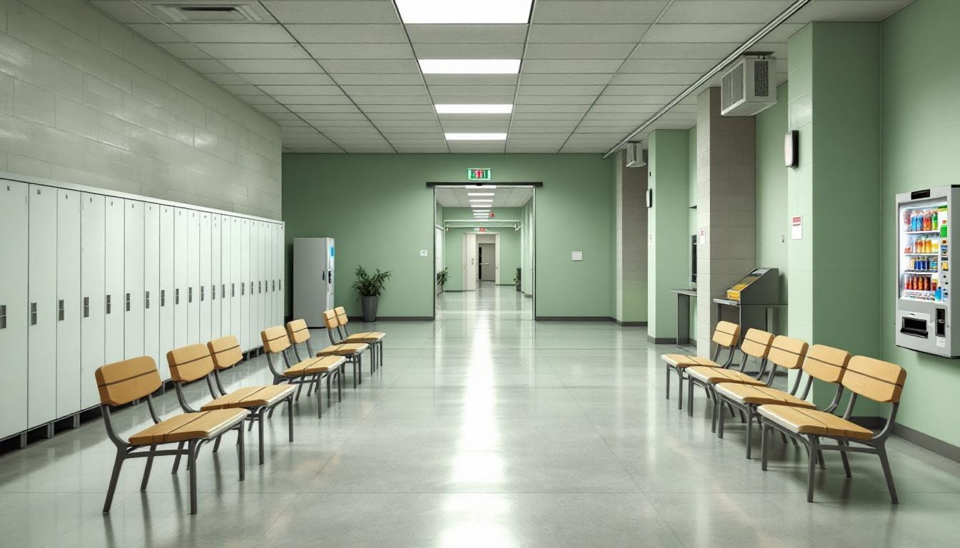 Visitation facilities and waiting area at Three Forks Regional Jail