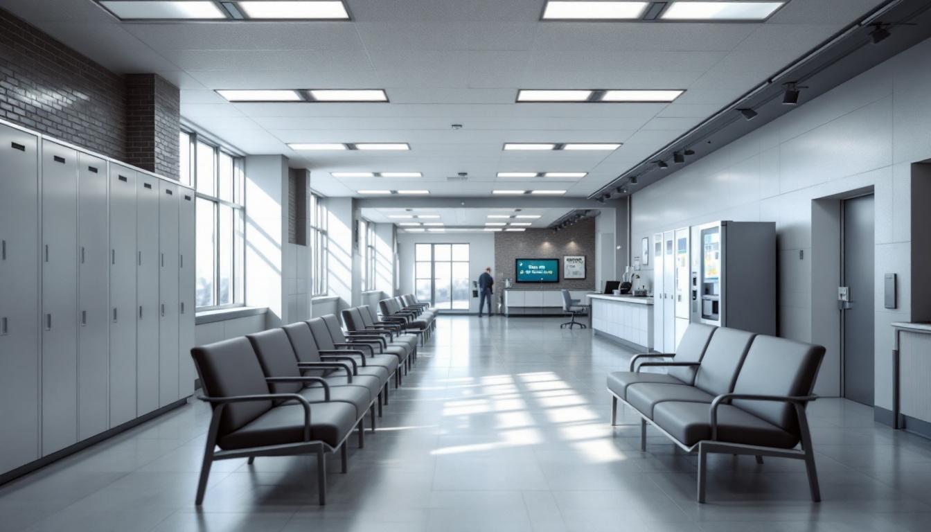 Visitation facilities and waiting area at Henderson Detention Center