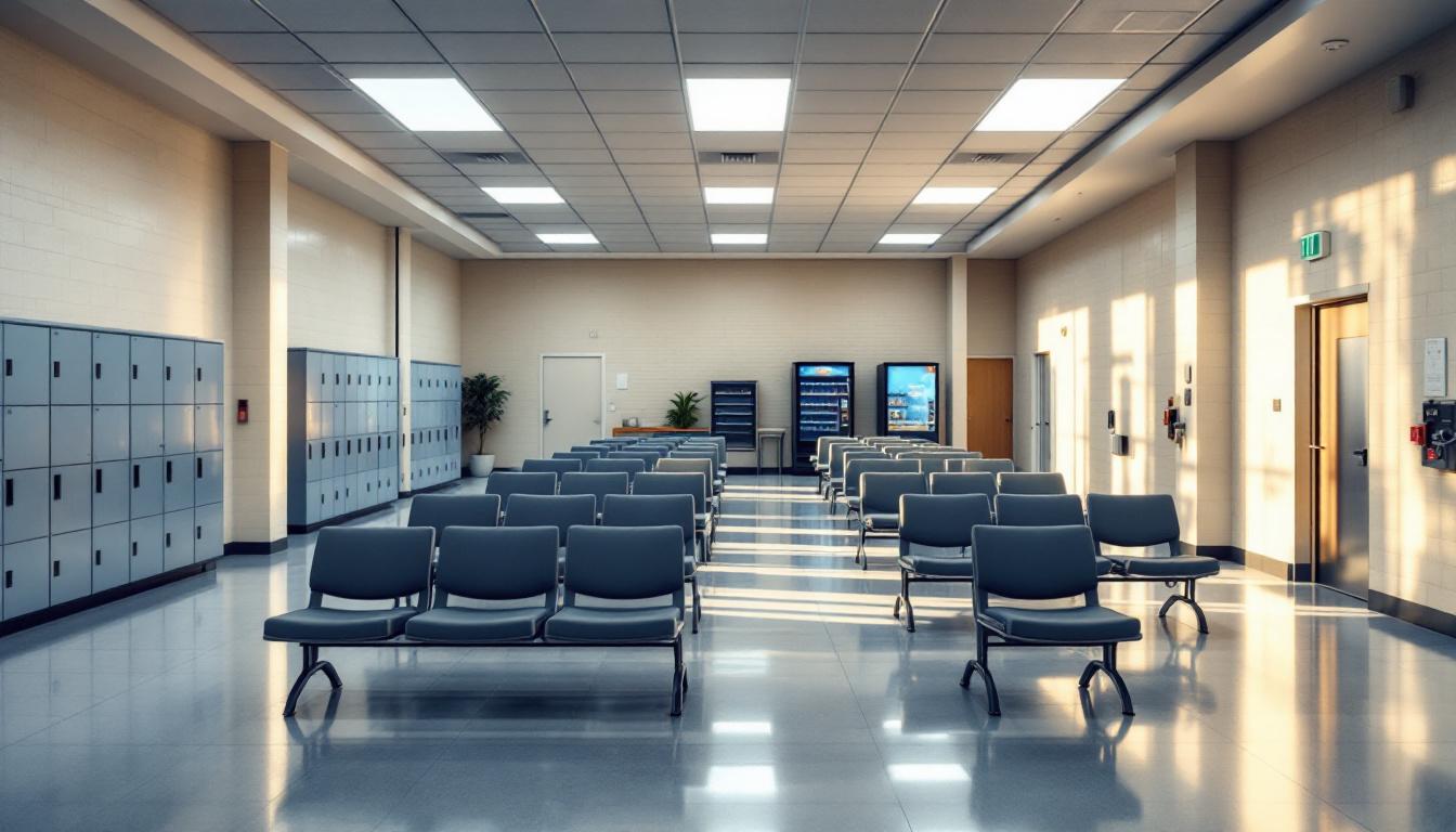 Visitation facilities and waiting area at Christian County Jail