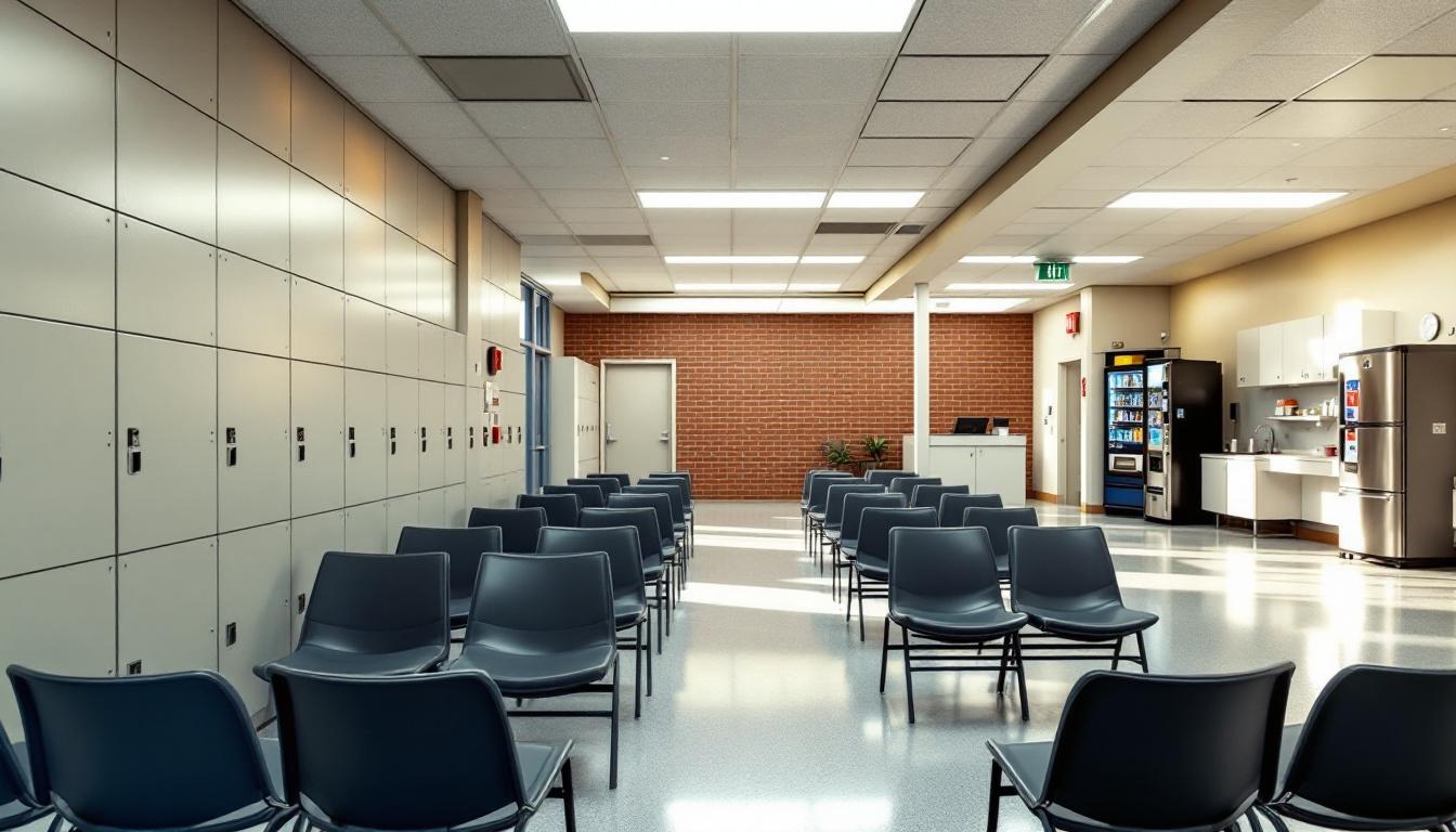 Visitation facilities and waiting area at Correctional Institution for Women