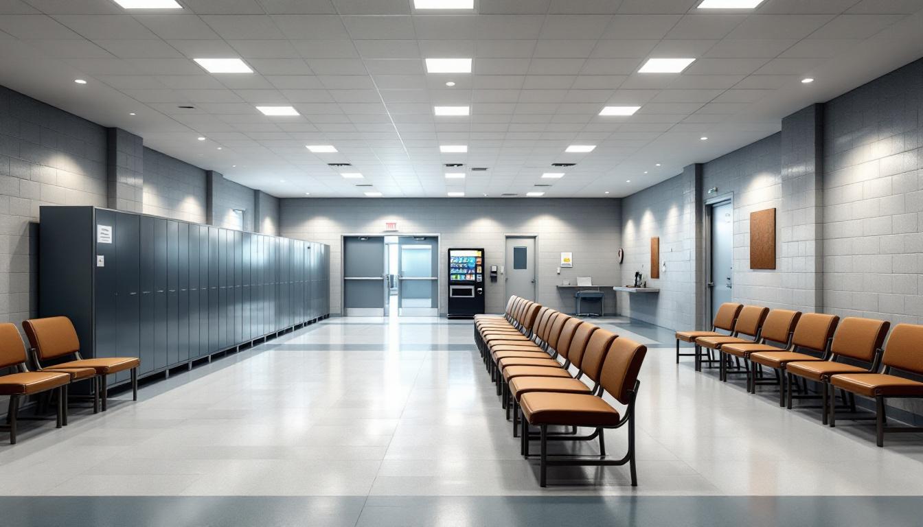 Visitation facilities and waiting area at Floyd County Jail
