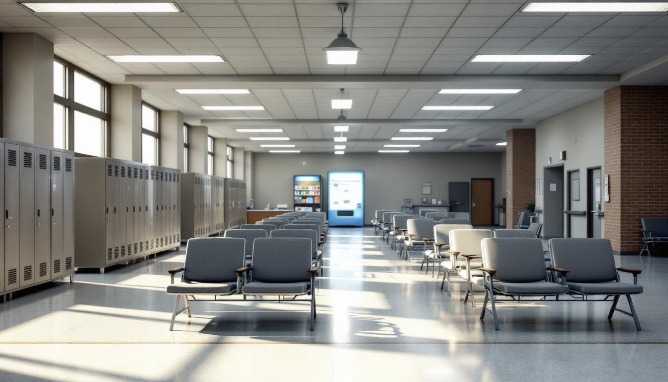 Visitation facilities and waiting area at Marion County Detention Center