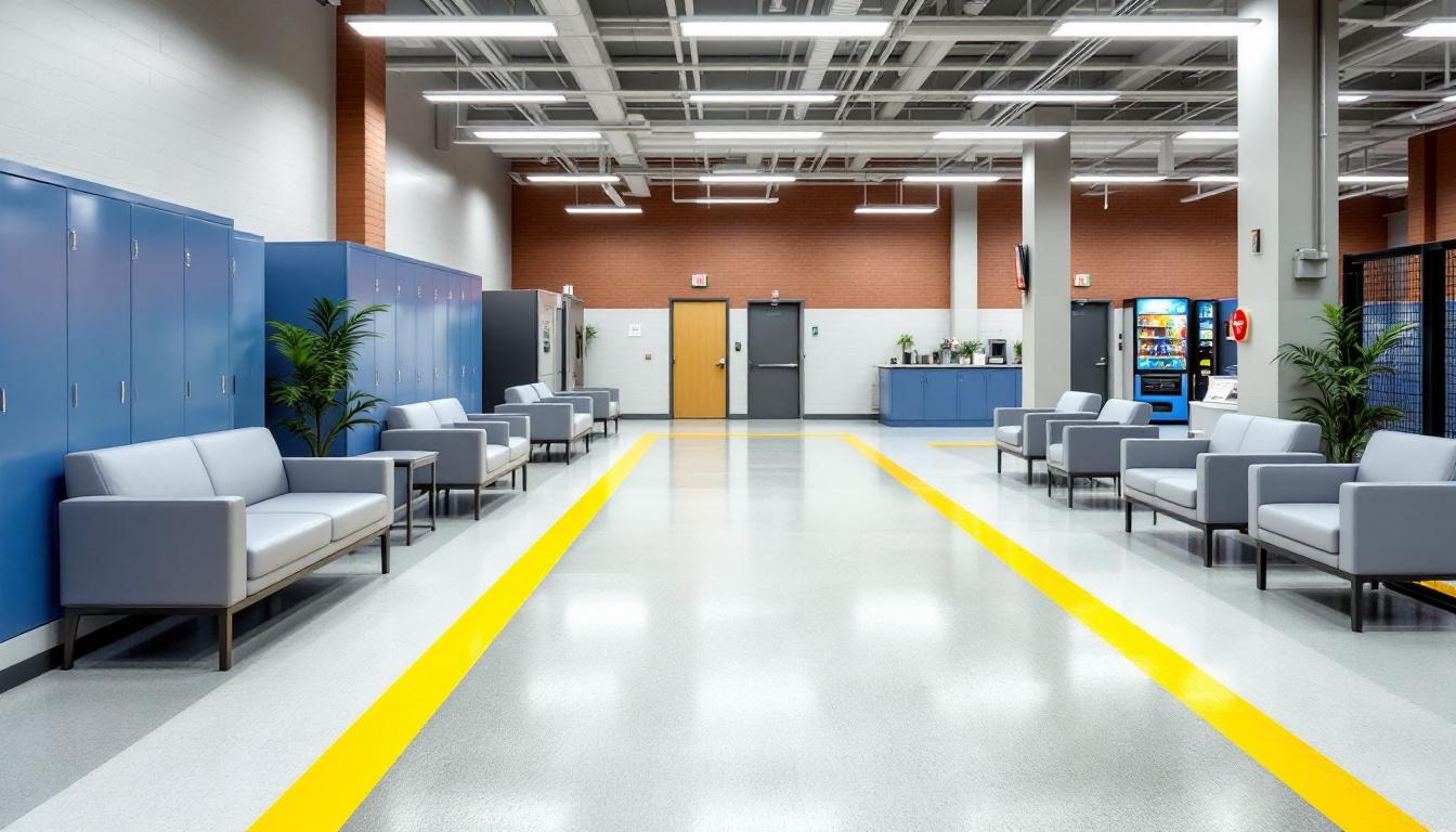 Visitation facilities and waiting area at United States Penitentiary Big Sandy
