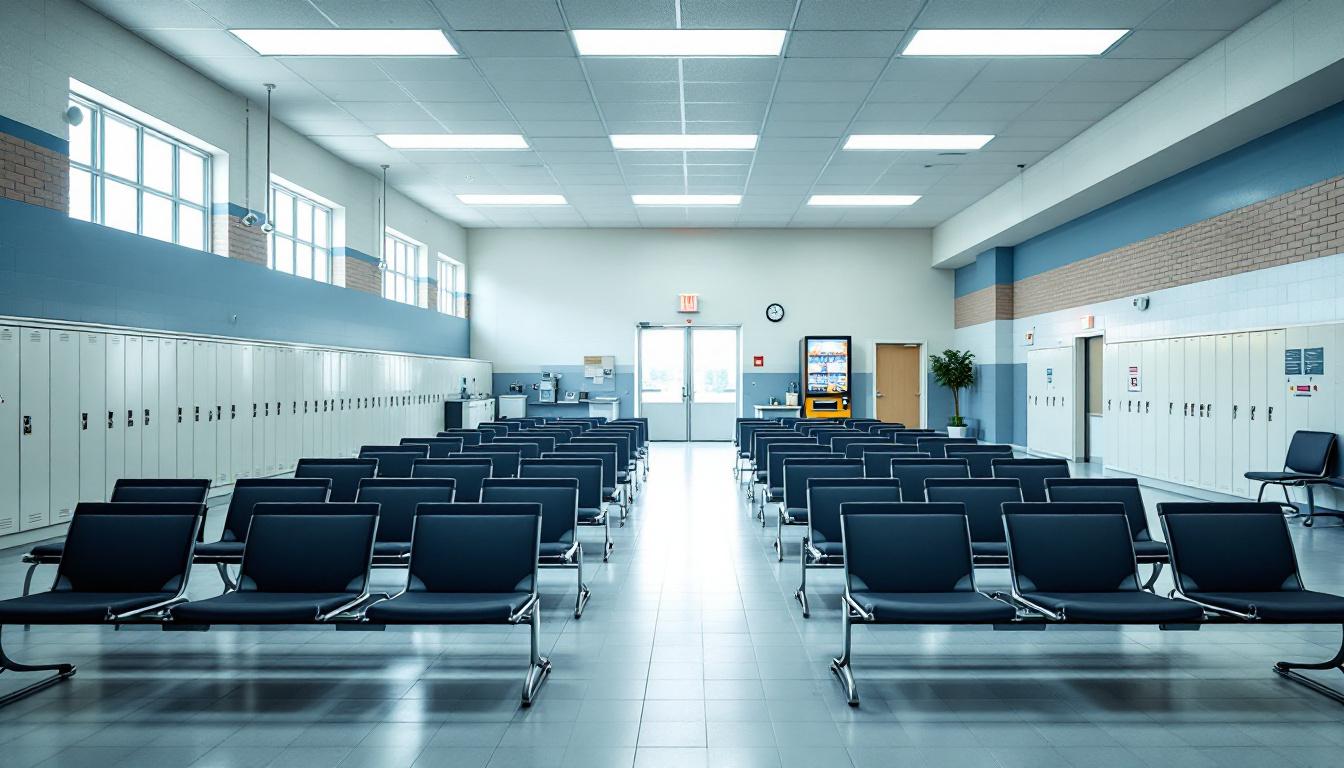 Visitation facilities and waiting area at Kentucky State Penitentiary