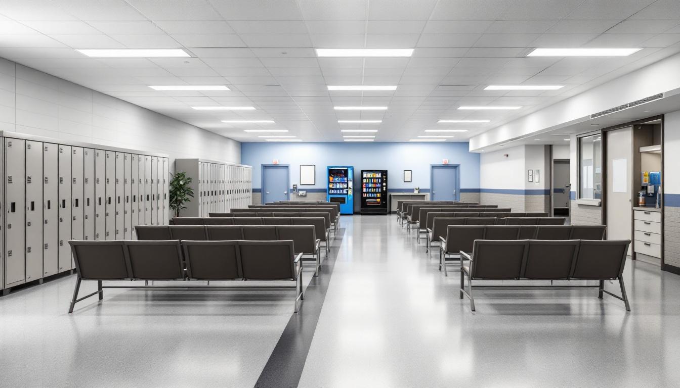 Visitation facilities and waiting area at Knox County Detention Center
