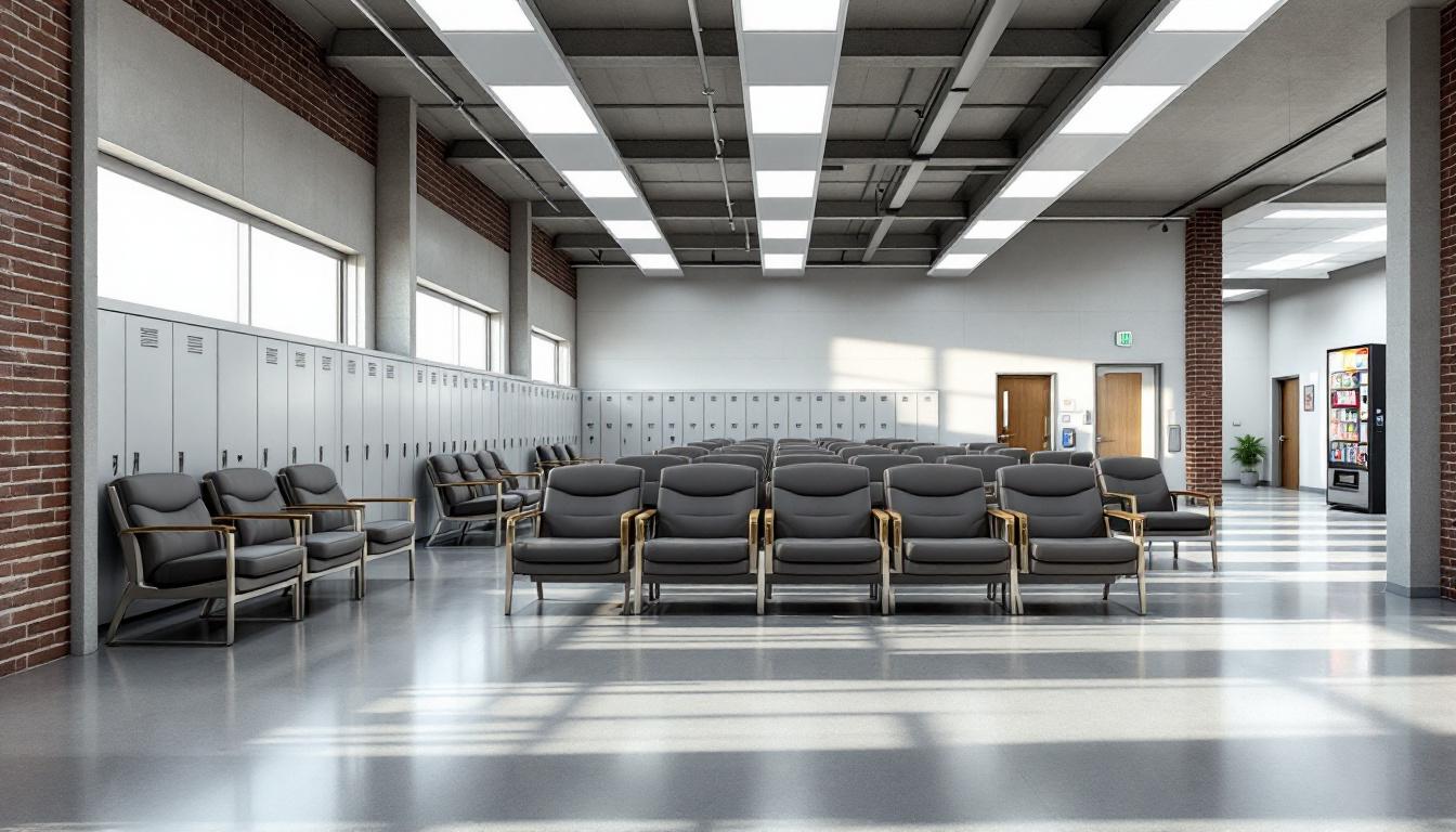 Visitation facilities and waiting area at Warren County Regional Jail