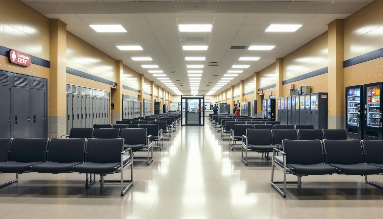 Visitation facilities and waiting area at Barren County Detention Center