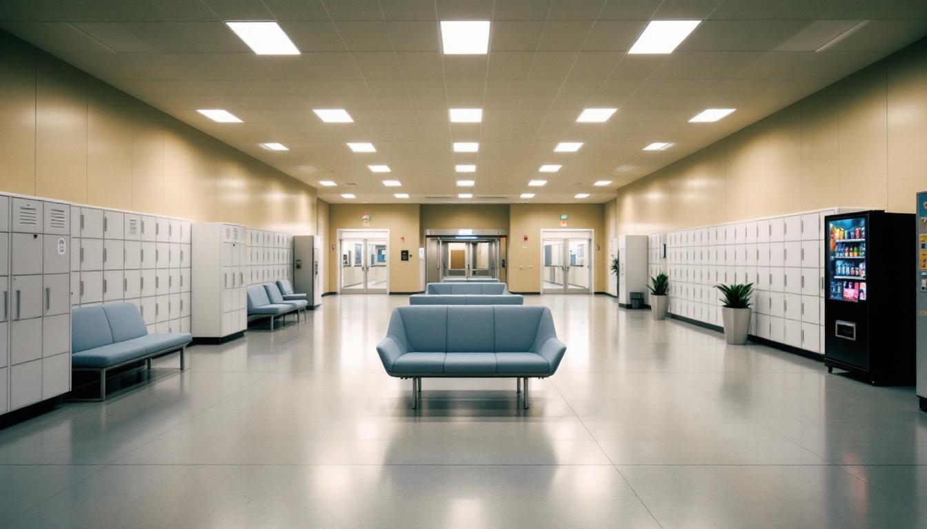 Visitation facilities and waiting area at Jefferson County Jail (Louisville, Kentucky)