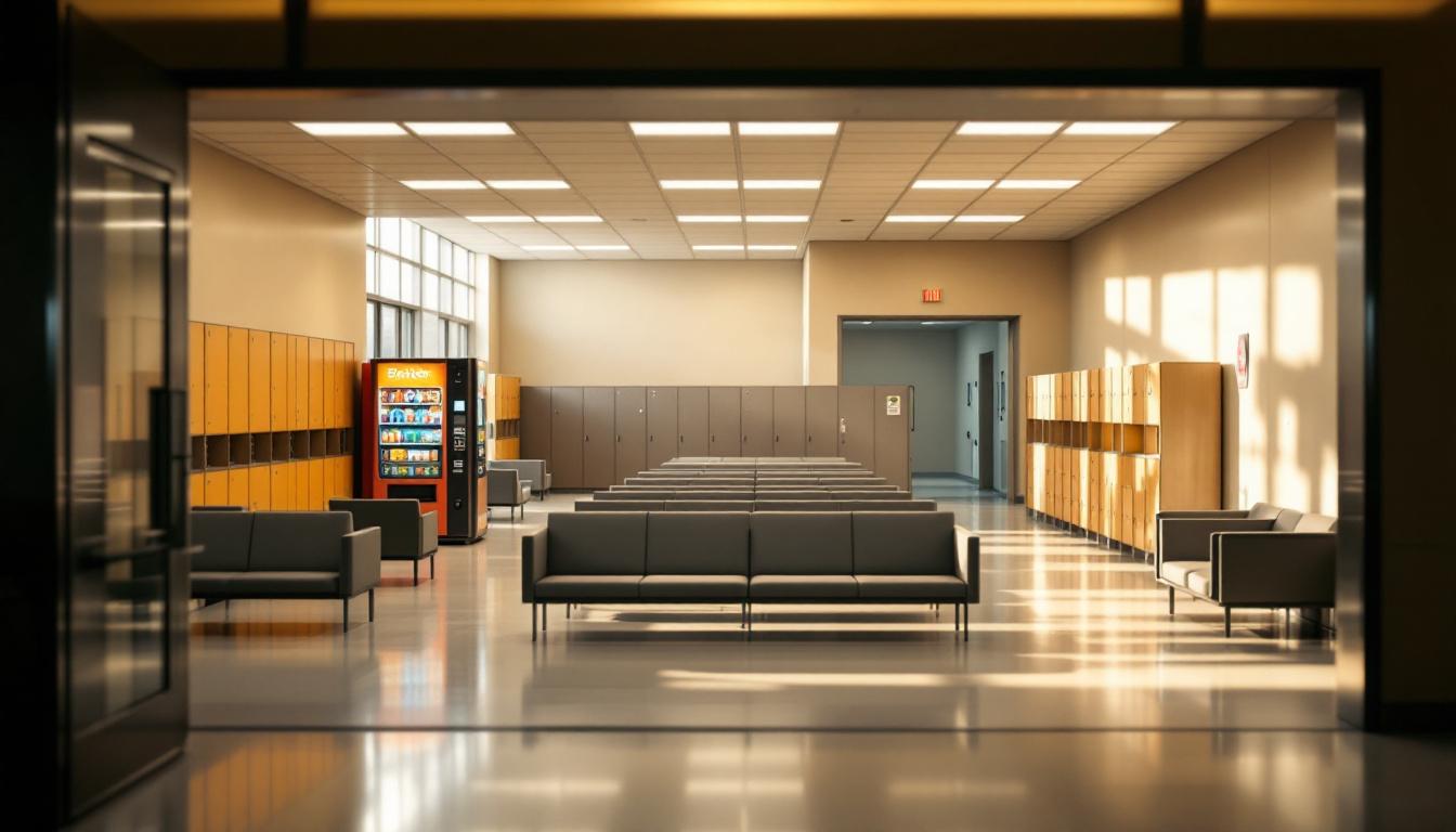 Visitation facilities and waiting area at Oldham County Detention Center