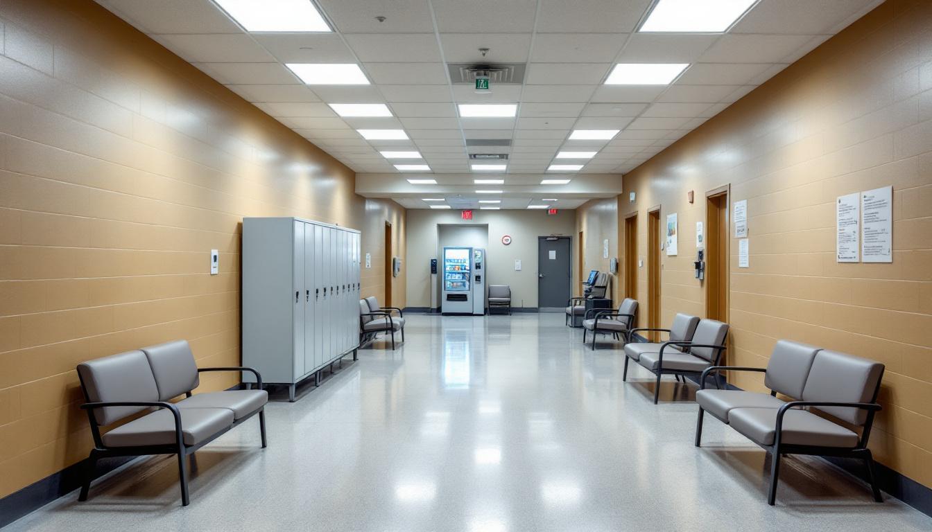 Visitation facilities and waiting area at Ross-Cash Center