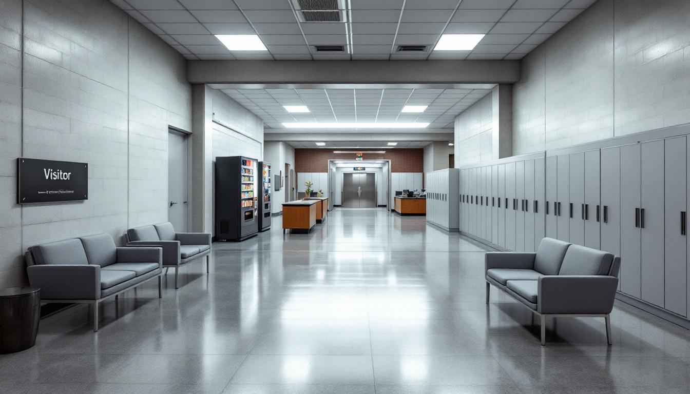 Visitation facilities and waiting area at Grant County Jailer