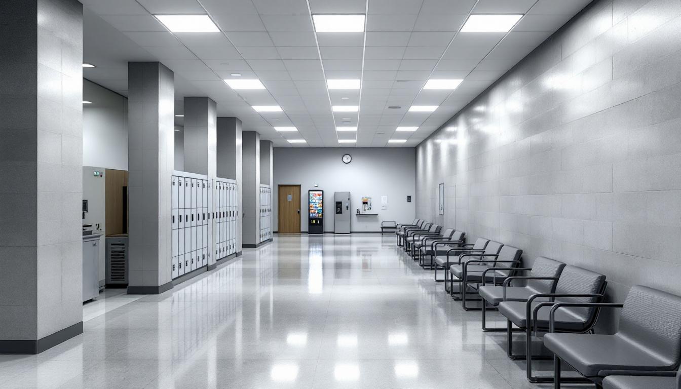 Visitation facilities and waiting area at Luther Luckett Correctional Complex
