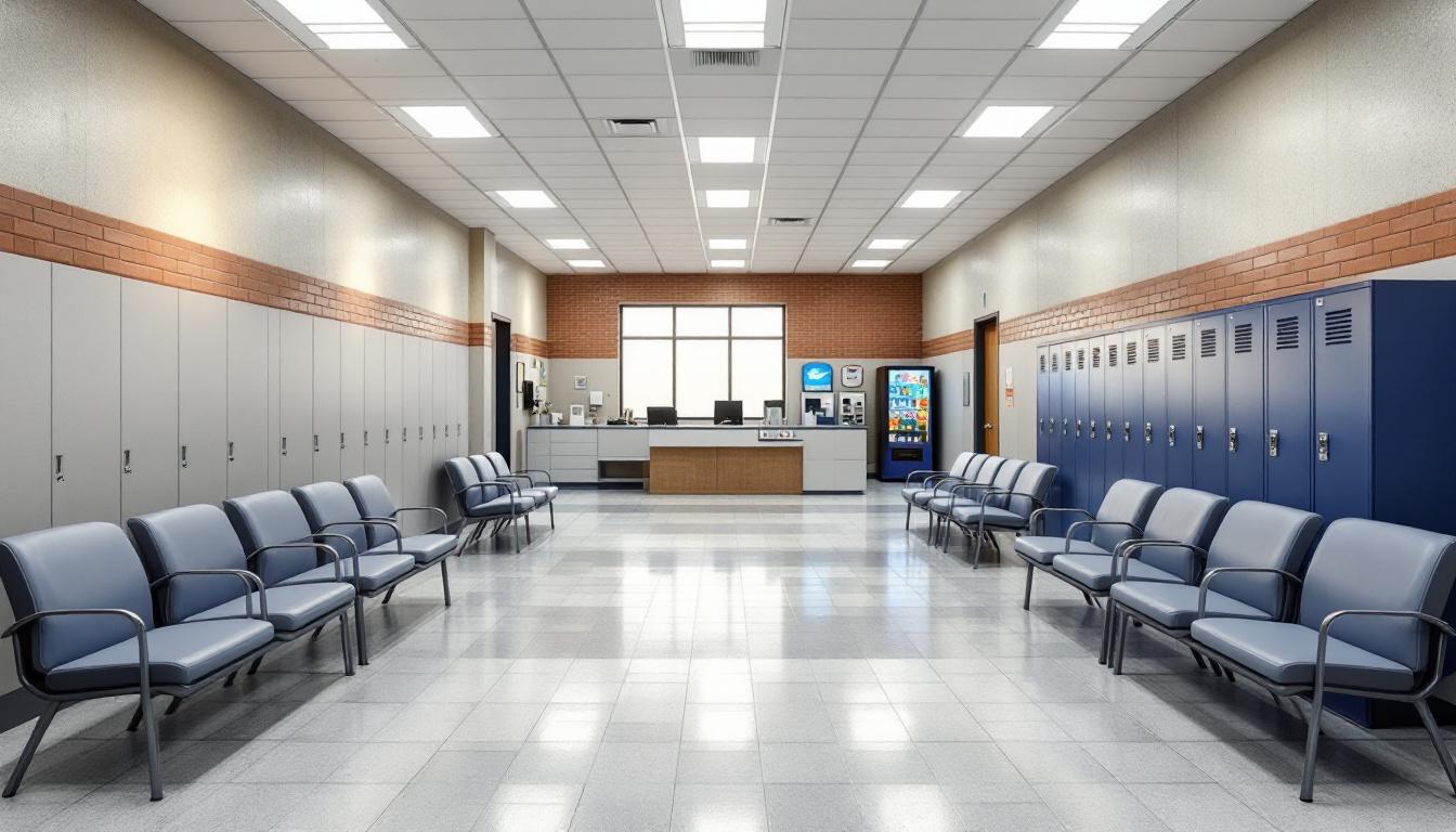Visitation facilities and waiting area at Crittenden County Detention Center