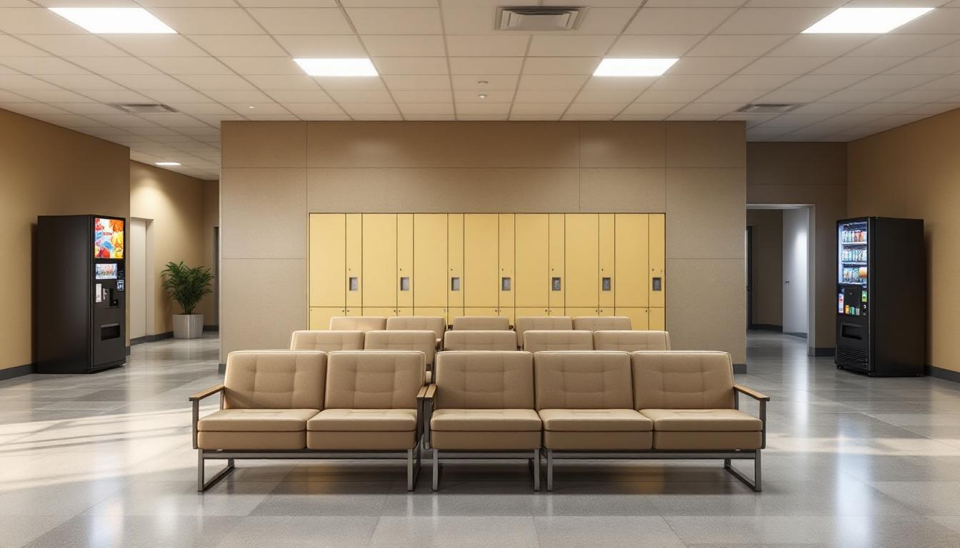 Visitation facilities and waiting area at Women's Huron Valley Correctional Facility