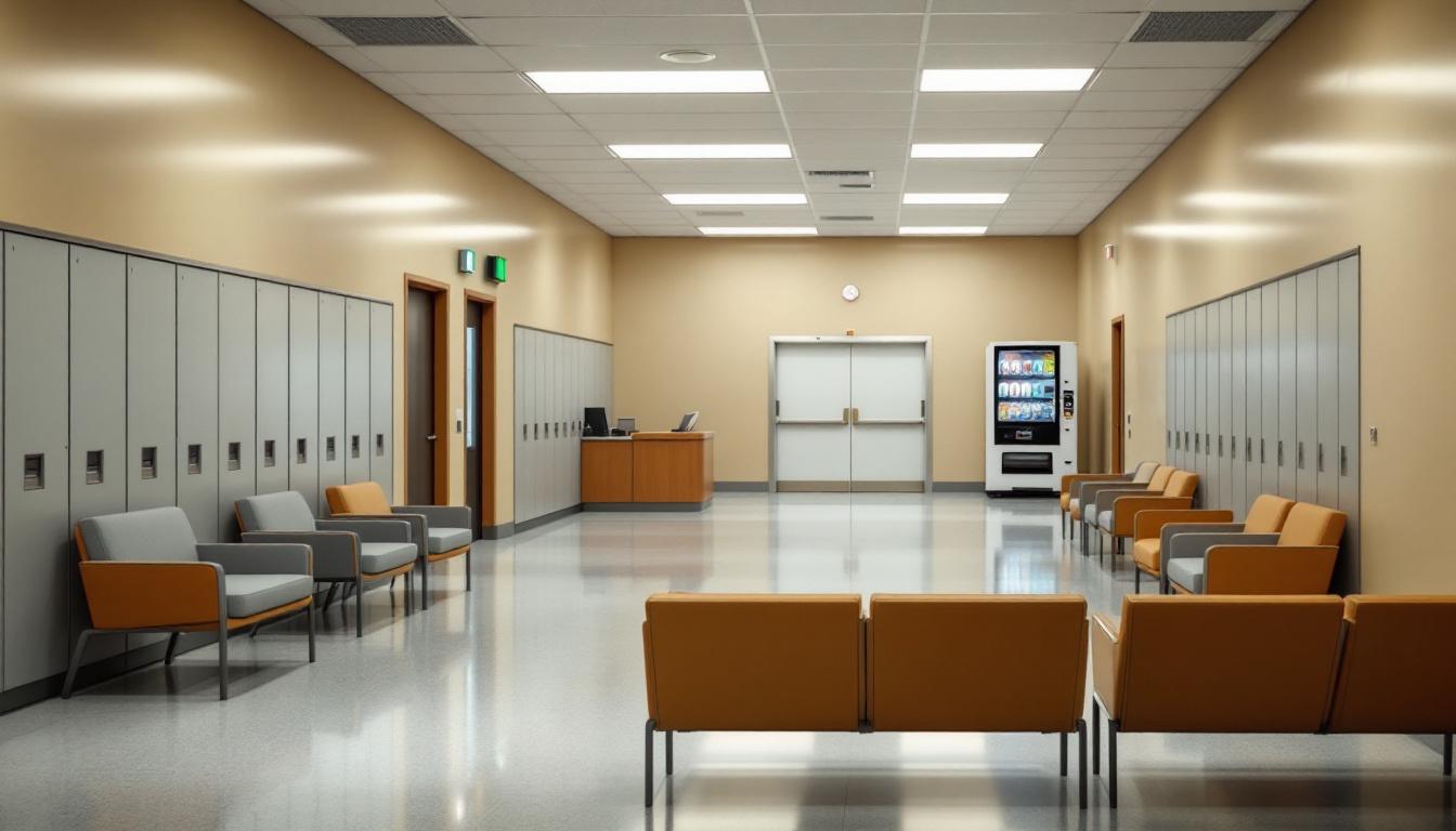 Visitation facilities and waiting area at Cooper Street Correctional