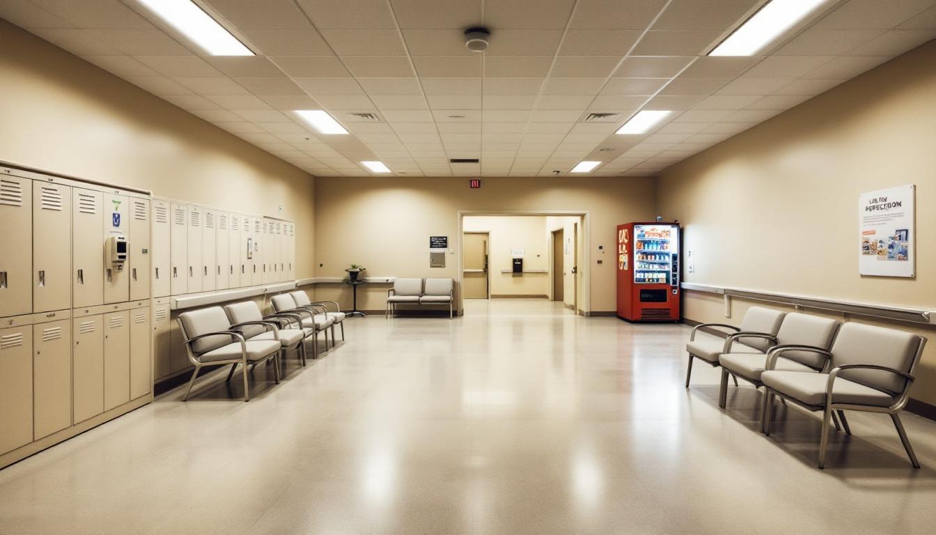 Visitation facilities and waiting area at Michigan Reformatory
