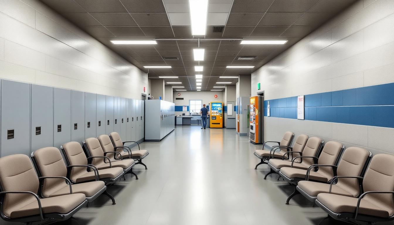 Visitation area at Gus Harrison Correctional Facility