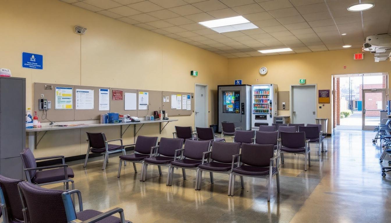 Visitation area at Wayne County Jail Division 1