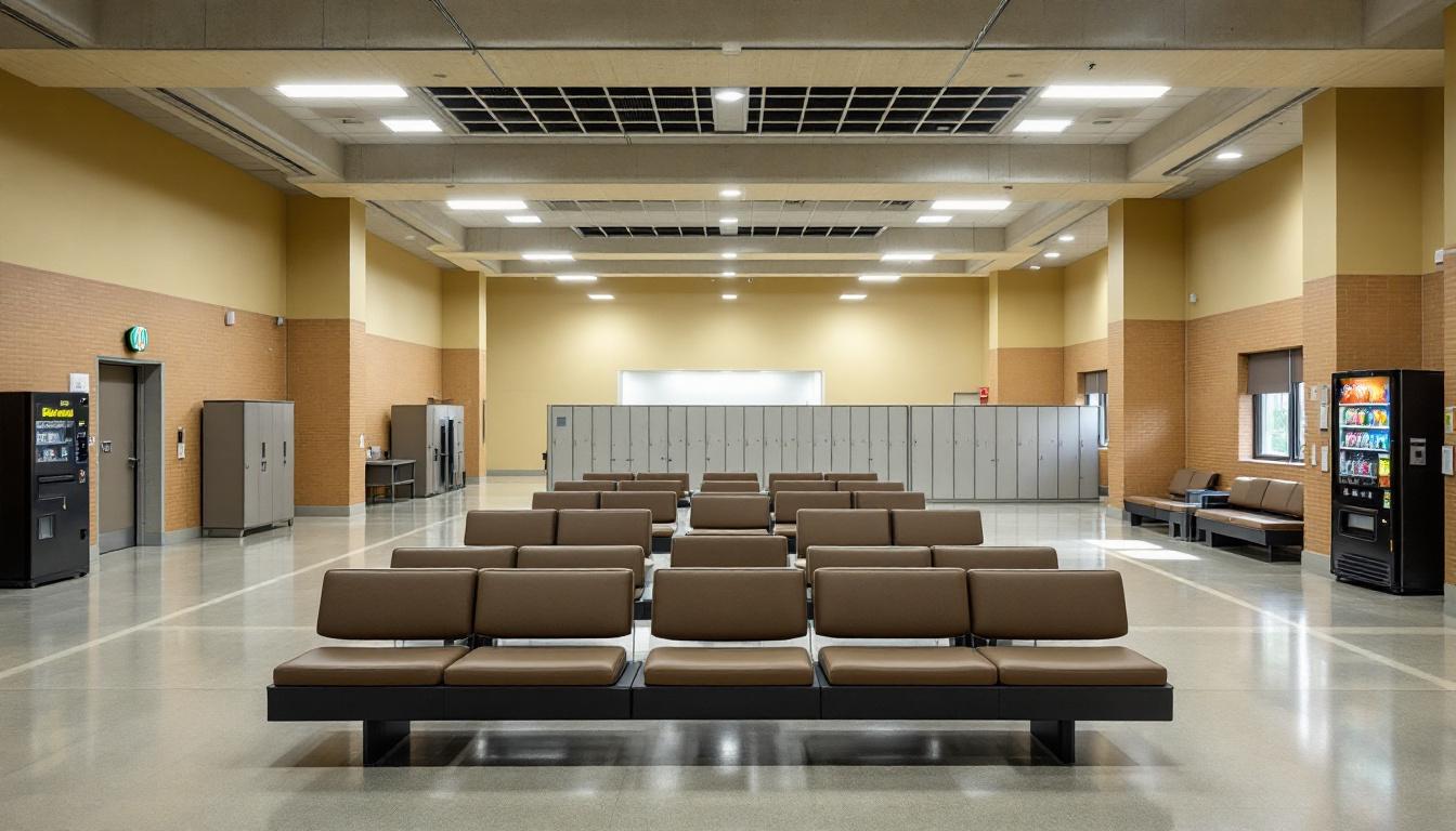Visitation facilities and waiting area at Cooper Street Correctional