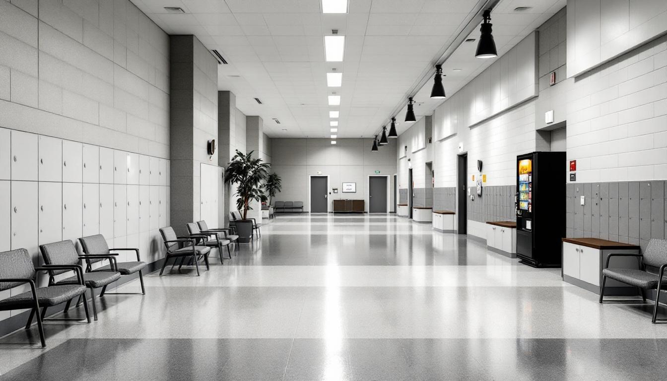Visitation facilities and waiting area at Oakland County Jail