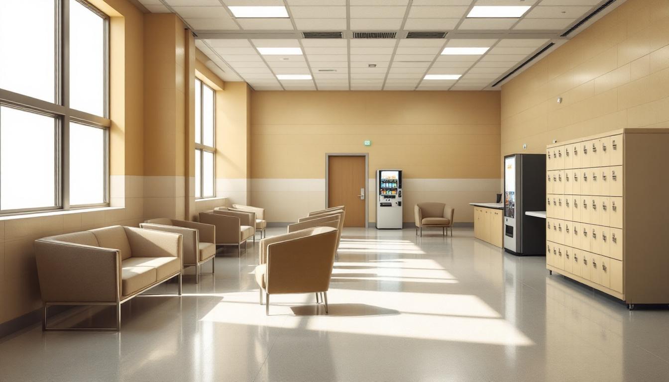 Visitation facilities and waiting area at Van Buren County Jail Division