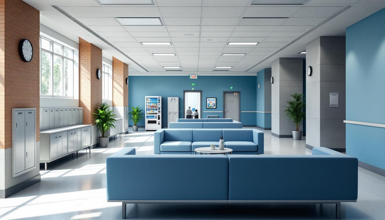 Visitation facilities and waiting area at Macomb County Jail