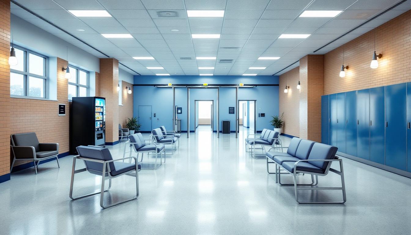 Visitation facilities and waiting area at Jackson County Jail