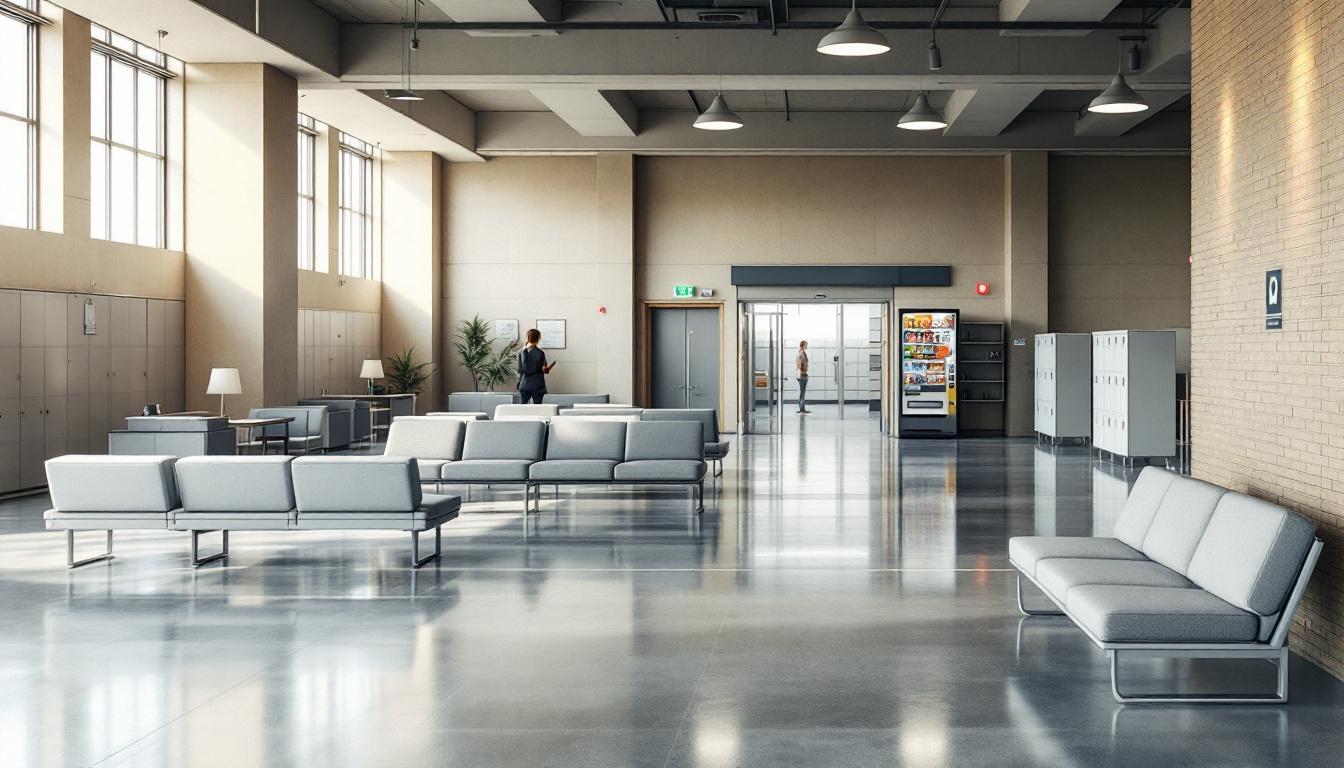 Visitation facilities and waiting area at Crawford County Sheriff
